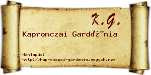 Kapronczai Gardénia névjegykártya