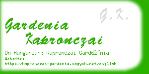 gardenia kapronczai business card